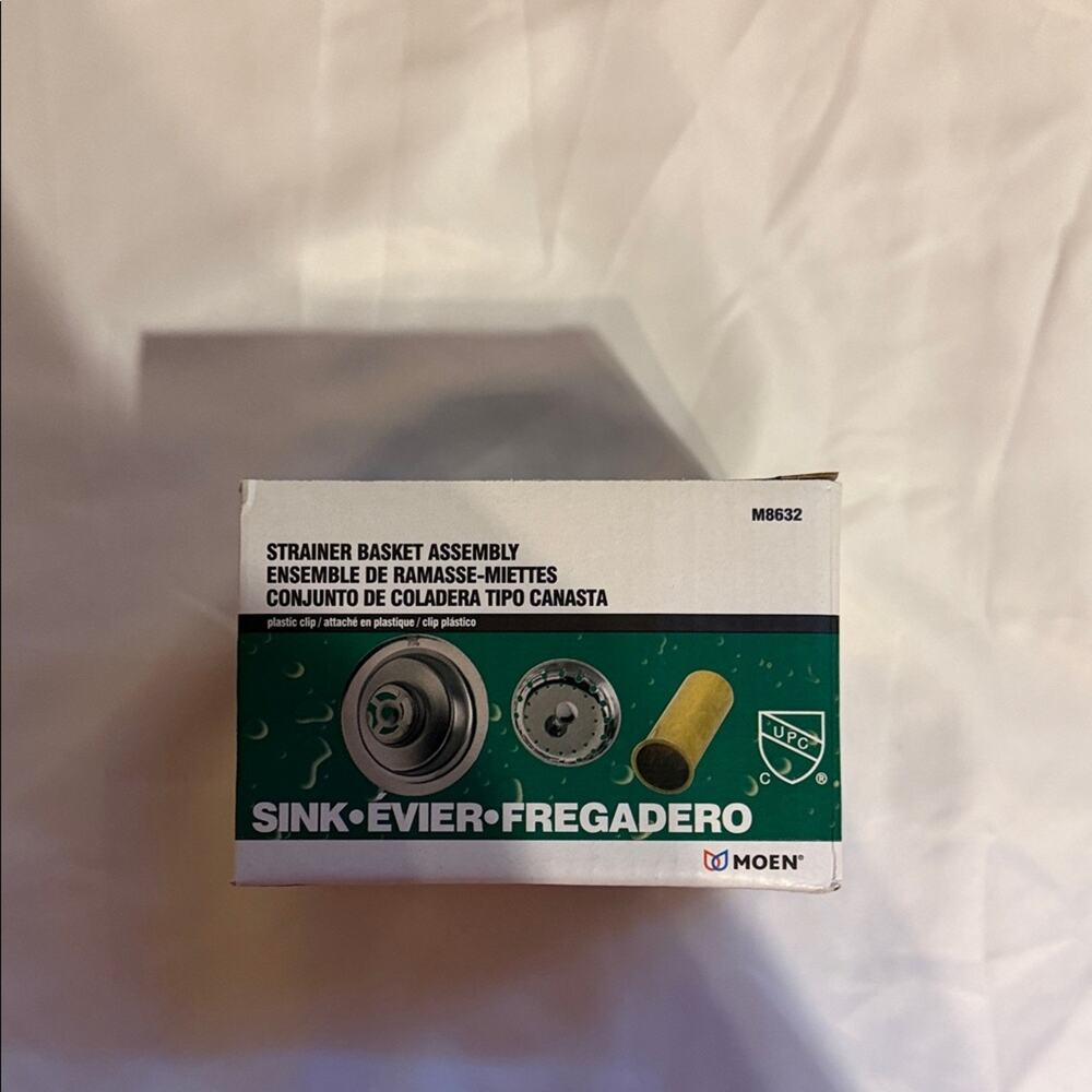 Moen Sink Strainer Basket Assembly - Green and White